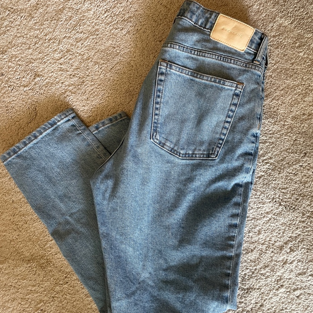 Everlane Light Blue High-Rise Straight Jeans